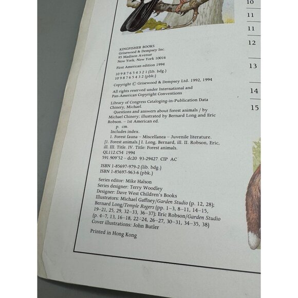 questions answers about forest animals paperback book by Michael Chinery READ - Picture 7 of 9